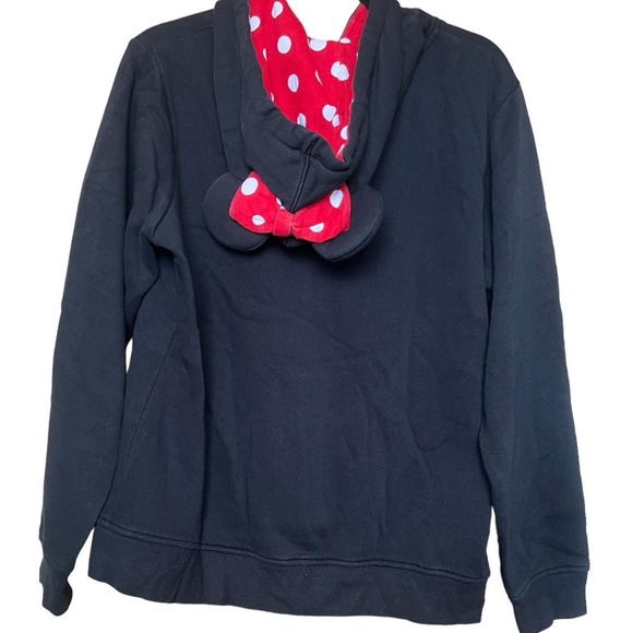 Black Minnie Mouse full zip jacket with decorative hood - Picture 2 of 3